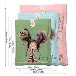 Funda protectora acolchada personalizada con botones y diseño único ideal como regalo de cumpleaños o regreso a clases para amantes de la lectura