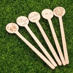 Agitatori da cocktail in legno con incisione personalizzata e nomi di coppia Set di 50 bomboniere regalo per gli sposi