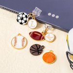 Personalized Birth Flower Ball Book Initial USB-C Lighting Port Dust Plug Charm Accessory for iPhone Laptop Tablet Birthday Gift for Friend Family