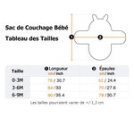 Sac de Couchage pour Bébé Personnalisée avec Nom Brodé Style Oreilles de Lapin Cadeau de Noël Naissance pour Nouveau-né