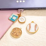 Personalized Birth Flower Ball Book Initial USB-C Lighting Port Dust Plug Charm Accessory for iPhone Laptop Tablet Birthday Gift for Friend Family