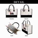 Personalized Cartoon Character Large Waterproof Tote Bag with Name and Title Birthday Appreciation Gift for Nurse Doctor Medical Staff