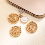 Personalized Birth Flower Ball Book Initial USB-C Lighting Port Dust Plug Charm Accessory for iPhone Laptop Tablet Birthday Gift for Friend Family