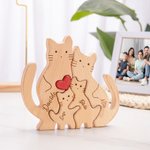 Puzzle di famiglia in legno personalizzato con 2-7 nomi incisi decorazione da scrivania regalo di compleanno e anniversario per una famiglia