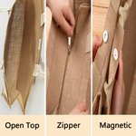 Personalised Watercolor 1-5 Birth Flowers Cross Large Bible Carrying Jute Tote Bag with Name Mother's Day Religious Easter Gift for Women Christian