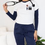 Personalised Nurse Doctor Theme Cartoon Character 100% Cotton T-Shirt with Name and Title Birthday Appreciation Gift for Medical Staffs