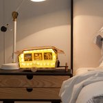 Personalisierter Campingauto Holz-Fotorahmen mit LED-Licht und 3 Fotos Geburtstag Erinnerung Geschenk für Camper