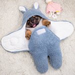 Personalisierte Pfote drucken Haustier Schlafsack Swaddle mit Hasenohren erste Ostern Geburtstag Geschenk für Katze Hundeliebhaber