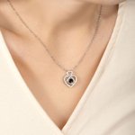 Personalizado Corazón Foto Proyección Zircon Collar Aniversario Cumpleaños Día de San Valentín Regalo para las mujeres