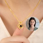 Personalizado Corazón Foto Proyección Zircon Collar Aniversario Cumpleaños Día de San Valentín Regalo para las mujeres