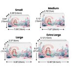 Personalized Cute Pink Fantasy Mermaid Girl Food-grade Metal Biscuit Tin Box with Initial and Name Birthday Back to School Gift for Girls