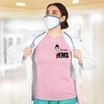 Personalised Nurse Doctor Theme Cartoon Character 100% Cotton T-Shirt with Name and Title Birthday Appreciation Gift for Medical Staffs