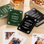 Carte da gioco personalizzate con foto e testo mazzo da 54 carte regalo per festa intrattenimento e casa nuova per famiglia o amici