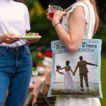 Personalised The Wedding Times Newspaper Photo Canvas Tote Bag with Name and Year Valentine's Day Anniversary Wedding Gift for Women