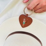 Personalizado de dibujos animados jugador de golf de nacimiento de flores magnético portátil de cuero sombrero clip con nombre de viaje Accesorios de regalo de cumpleaños para las mujeres niñas