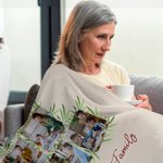 Personalisierte Faux Weihnachtsbaum 6 Fotos Collage Soft Throw Decke mit Texten Multicolor Home Decor Urlaub Geburtstag Geschenk für Familie