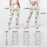 Personalised 1-5 Pet Portrait Photos Paw Print Women's Sports Sweatpants with Names Birthday Gift for Cat Dog Pet Owner