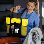 Personalized Nurse Cartoon Character Large Oxford Tote Bag with Name and Job Title Travel Essentials Birthday Nurse Week Gift for Medical Staff