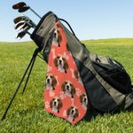 Personalized Multi-colour Waffle Quick Dry Tri-Fold Pet Photo Golf Towel with Carabiner Portable Golf Accessory Sport Gift for Golfer Pet Lover