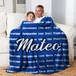 Personalisierte Multi-color 1-10 Positive Energie Wort Wolke weiche Decke mit Namen Home Decor Geburtstagsgeschenk für Familie Freunde