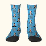 Calcetines personalizados transpirables Best Boss Ever Face Photo Adult Crew Socks Thank You Retirement Gift for Boss