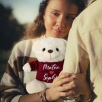 Personalized Cute Stuffed Heart Bear Plush Toy with 1-2  Names T-shirt or Hoodie Valentine's Day Anniversary  Photo Prop Gift for Couple