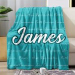 Personalisierte Multi-color 1-10 Positive Energie Wort Wolke weiche Decke mit Namen Home Decor Geburtstagsgeschenk für Familie Freunde