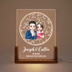 Personalisierte Hände mit Liebe Paar LED-Nachtlicht mit hölzernen Basis Home Decor Valentinstag Geschenk für Paare