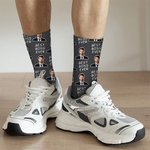 Calcetines personalizados transpirables Best Boss Ever Face Photo Adult Crew Socks Thank You Retirement Gift for Boss