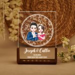 Personalisierte Hände mit Liebe Paar LED-Nachtlicht mit hölzernen Basis Home Decor Valentinstag Geschenk für Paare