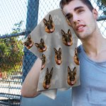 Personalized Multi-colour Waffle Quick Dry Tri-Fold Pet Photo Golf Towel with Carabiner Portable Golf Accessory Sport Gift for Golfer Pet Lover