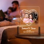 Personalisierte Hände mit Liebe Paar LED-Nachtlicht mit hölzernen Basis Home Decor Valentinstag Geschenk für Paare