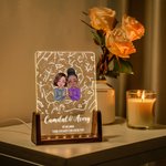 Personalisierte Hände mit Liebe Paar LED-Nachtlicht mit hölzernen Basis Home Decor Valentinstag Geschenk für Paare