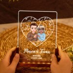 Personalisierte Hände mit Liebe Paar LED-Nachtlicht mit hölzernen Basis Home Decor Valentinstag Geschenk für Paare