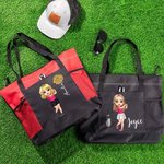 Personalizzato Golf Cartoon Character Large Waterproof Tote Bag con nome e fiore di nascita Viaggio Essentials Regalo di compleanno per gli amanti del golf