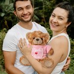 Personalized Cute Stuffed Heart Bear Plush Toy with 1-2  Names T-shirt or Hoodie Valentine's Day Anniversary  Photo Prop Gift for Couple