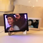 Personalized 3D Cartoon Portrait Wooden Photo Frame with LED Light and Stand Valentine's Day Anniversary Gift for Couple