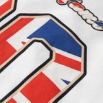 Personalised National Flag Element 100% Cotton Dog Shirt Waistcoat with Name and Number Game Day Costume Birthday Party Gift for Pet Lovers