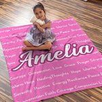 Personalisierte Multi-color 1-10 Positive Energie Wort Wolke weiche Decke mit Namen Home Decor Geburtstagsgeschenk für Familie Freunde