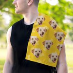 Personalized Multi-colour Waffle Quick Dry Tri-Fold Pet Photo Golf Towel with Carabiner Portable Golf Accessory Sport Gift for Golfer Pet Lover