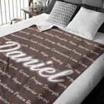Personalisierte Multi-color 1-10 Positive Energie Wort Wolke weiche Decke mit Namen Home Decor Geburtstagsgeschenk für Familie Freunde