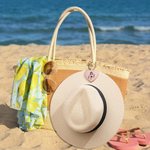 Personalizado de dibujos animados jugador de golf de nacimiento de flores magnético portátil de cuero sombrero clip con nombre de viaje Accesorios de regalo de cumpleaños para las mujeres niñas