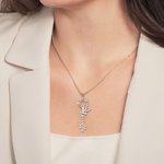 Personalisierte zierliche Sonne Blume Name Anhänger Halskette Blumenschmuck Geburtstag Jahrestag Geschenk für Frauen