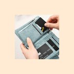 Personalized Watercolor Cross Birth Flower Name PU Leather Wallet with Card Slots and Wrist Strap Easter Religious Birthday Gift for Women Christian