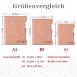 Personalisiertes PU-Leder Monogramm-Gravur Notizbuch und Stift Set Nachfüllbares Binder Ringbuch 160 Seiten Geburtstag Geschenk für Familie Freunde