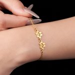 Braccialetto personalizzato con stampa di zampa di cane carino incisibile con 1-8 nomi regalo ideale di compleanno per le donne amanti di animali