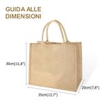 Borsa tote in juta personalizzata con personaggio in stile cartone animato e fiore di nascita regalo ideale di compleanno e feste per donne
