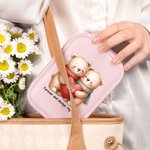 Personalisierte niedliche Paar Bär Leder Reisen Schmuckkasten mit anfänglichen wechselnden Farbe LED Make-up Spiegel Geburtstag Valentinstag Geschenk für Frauen