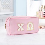 Personalisierte Chenille Patch griechischen Buchstaben Sorority Makeup Pouch Tasche Reisen wesentliche Geburtstagsgeschenk für Schwestern Freunde | Callie × Affinity Licensing