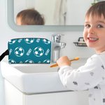 Personalised Basketball Football Name Portable Toiletry Bag with Zipper and Handle Travel Accessory Game Day Birthday Gift for Ball Sports Lover